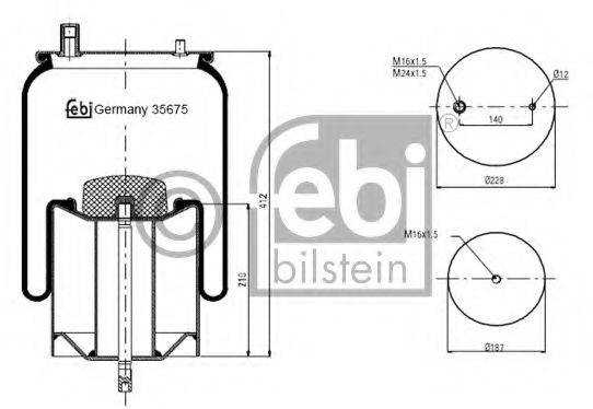 FEBI BILSTEIN 35675 Кожух пневматической рессоры