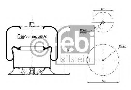 FEBI BILSTEIN 35679 Кожух пневматической рессоры