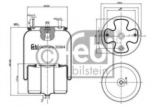 FEBI BILSTEIN 35884 Кожух пневматической рессоры