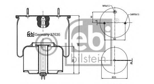 FEBI BILSTEIN 37635 Кожух пневматической рессоры