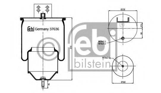 FEBI BILSTEIN 37636 Кожух пневматической рессоры