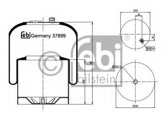 FEBI BILSTEIN 37899 Кожух пневматической рессоры