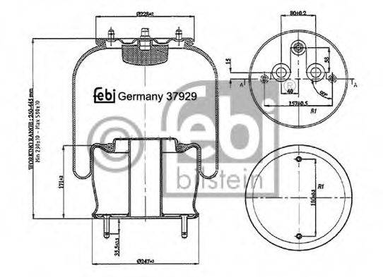 FEBI BILSTEIN 37929 Кожух пневматической рессоры