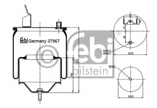 FEBI BILSTEIN 37967 Кожух пневматической рессоры