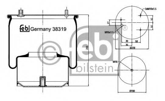 FEBI BILSTEIN 38319 Кожух пневматической рессоры