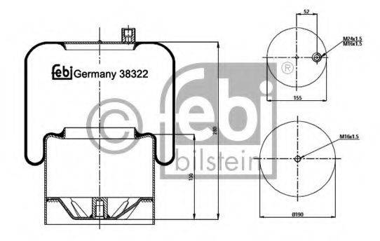 FEBI BILSTEIN 38322 Кожух пневматической рессоры