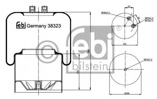 FEBI BILSTEIN 38323 Кожух пневматической рессоры