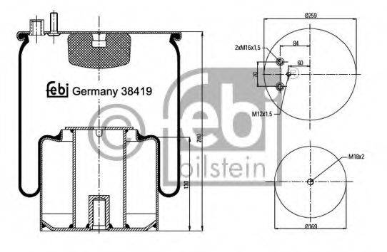 FEBI BILSTEIN 38419 Кожух пневматической рессоры