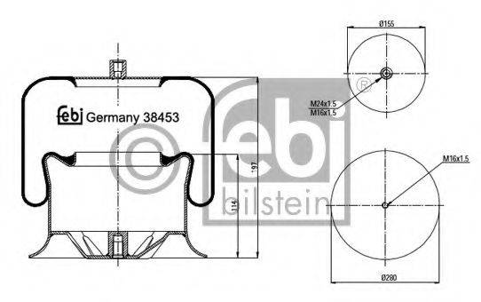 FEBI BILSTEIN 38453 Кожух пневматической рессоры