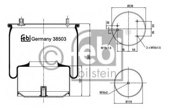 FEBI BILSTEIN 38503 Кожух пневматической рессоры