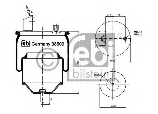 FEBI BILSTEIN 38509 Кожух пневматической рессоры