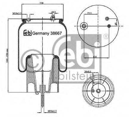 FEBI BILSTEIN 38667 Кожух пневматической рессоры