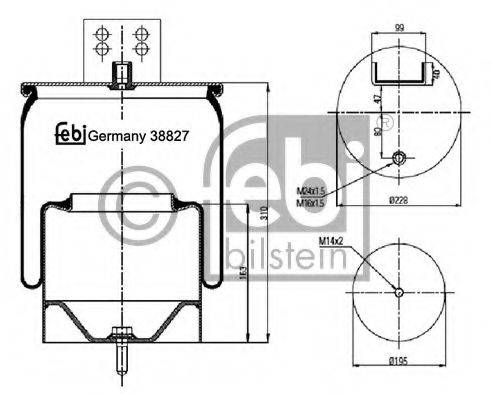 FEBI BILSTEIN 38827 Кожух пневматической рессоры