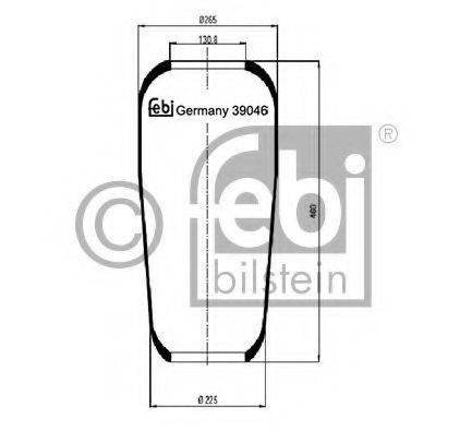 FEBI BILSTEIN 39046 Кожух пневматической рессоры