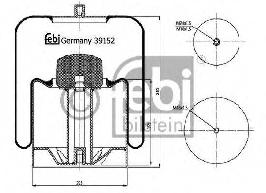 FEBI BILSTEIN 39152 Кожух пневматической рессоры