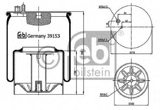 FEBI BILSTEIN 39153 Кожух пневматической рессоры