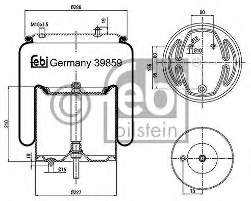 FEBI BILSTEIN 39859 Кожух пневматической рессоры