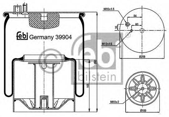 FEBI BILSTEIN 39904 Кожух пневматической рессоры