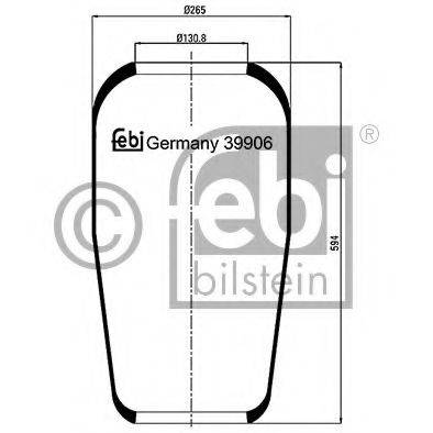 FEBI BILSTEIN 39906 Кожух пневматической рессоры