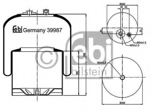 FEBI BILSTEIN 39987 Кожух пневматической рессоры