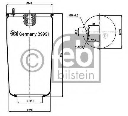 FEBI BILSTEIN 39991 Кожух пневматической рессоры