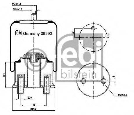 FEBI BILSTEIN 39992 Кожух пневматической рессоры