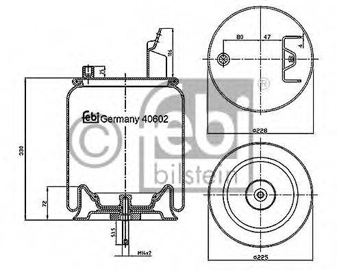 FEBI BILSTEIN 40602 Кожух пневматической рессоры