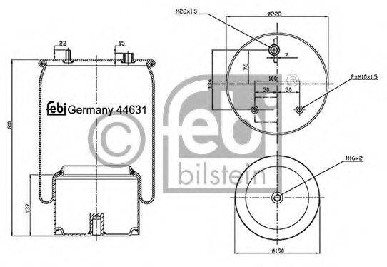 FEBI BILSTEIN 44631 Кожух пневматической рессоры