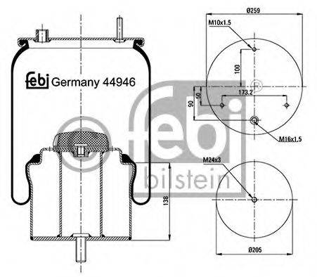 FEBI BILSTEIN 44946 Кожух пневматической рессоры