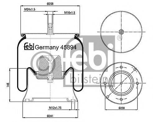 FEBI BILSTEIN 45894 Кожух пневматической рессоры