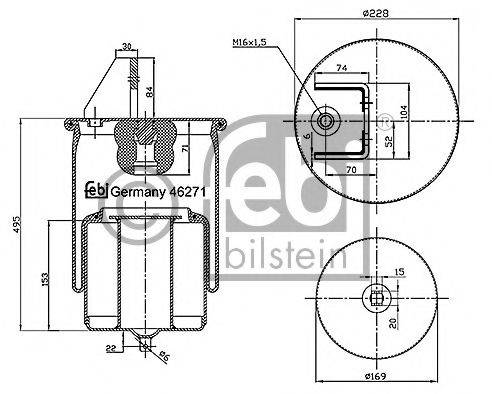 FEBI BILSTEIN 46271 Кожух пневматической рессоры