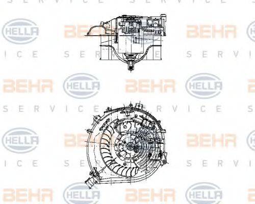 BEHR HELLA SERVICE 8EW009158321 Вентилятор салона