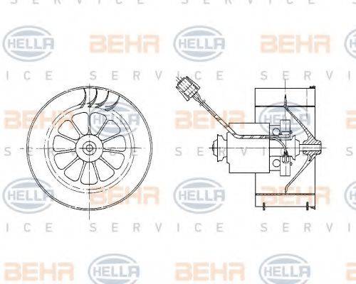 BEHR HELLA SERVICE 8EW009158331 Вентилятор салона