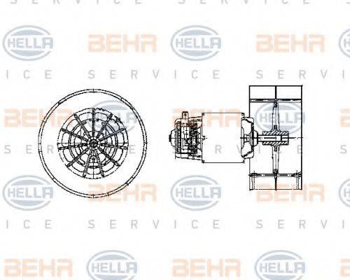 BEHR HELLA SERVICE 8EW009158631 Вентилятор салона