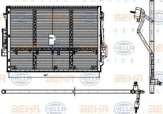 BEHR HELLA SERVICE 8FC351000391 Конденсатор, кондиционер