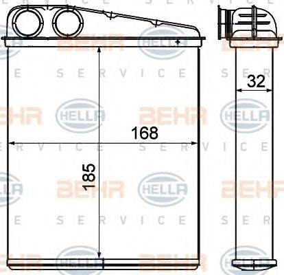 BEHR HELLA SERVICE 8FH351000551 Теплообменник, отопление салона