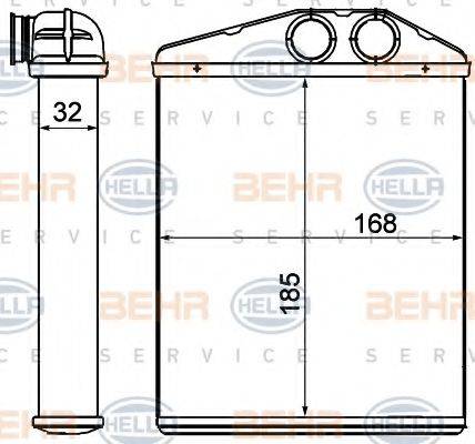 BEHR HELLA SERVICE 8FH351000611 Теплообменник, отопление салона