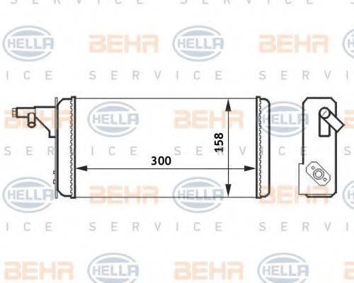 BEHR HELLA SERVICE 8FH351024251 Теплообменник, отопление салона