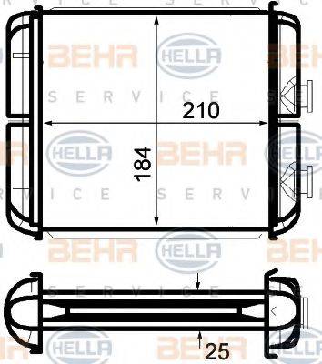 BEHR HELLA SERVICE 8FH351024271 Теплообменник, отопление салона