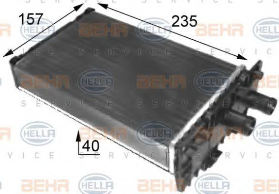 BEHR HELLA SERVICE 8FH351024431 Теплообменник, отопление салона