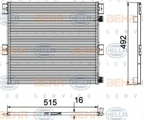 BEHR HELLA SERVICE 8FC351029351 Конденсатор, кондиционер