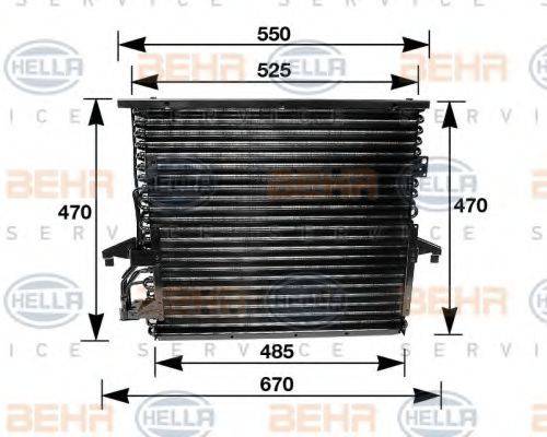 BEHR HELLA SERVICE 8FC351035001 Конденсатор, кондиционер