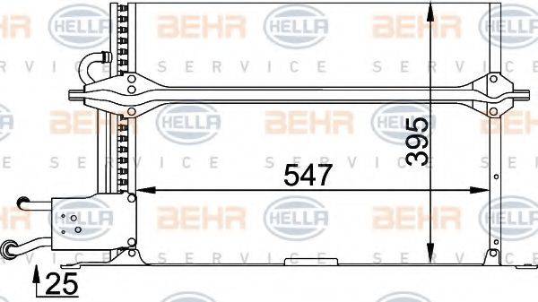 BEHR HELLA SERVICE 8FC351035291 Конденсатор, кондиционер