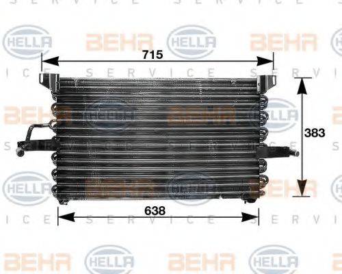 BEHR HELLA SERVICE 8FC351035331 Конденсатор, кондиционер
