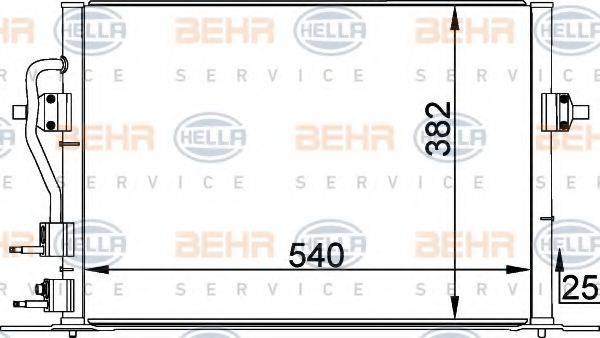 BEHR HELLA SERVICE 8FC351035581 Конденсатор, кондиционер