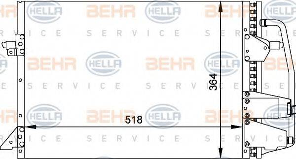 BEHR HELLA SERVICE 8FC351035701 Конденсатор, кондиционер