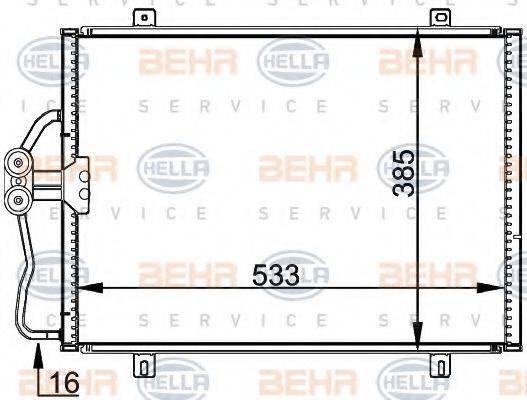 BEHR HELLA SERVICE 8FC351036191 Конденсатор, кондиционер