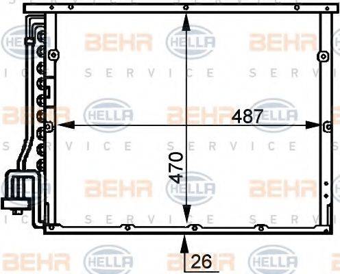 BEHR HELLA SERVICE 8FC351036341 Конденсатор, кондиционер