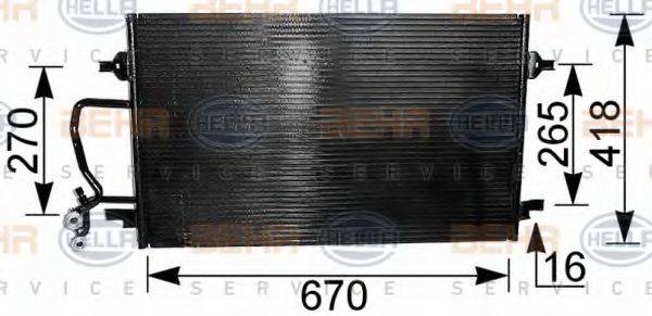 BEHR HELLA SERVICE 8FC351036391 Конденсатор, кондиционер