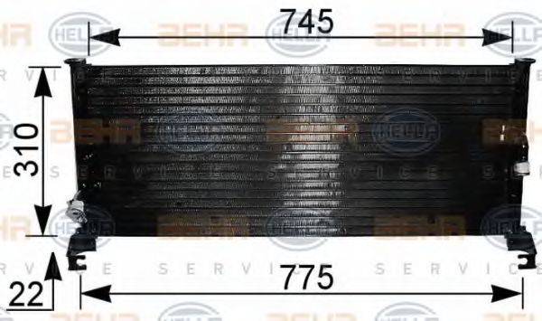 BEHR HELLA SERVICE 8FC351036631 Конденсатор, кондиционер